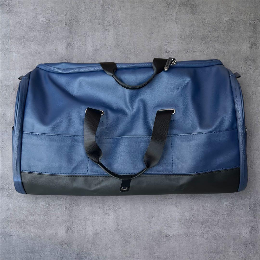 【極美品】高級ベゼル ボストンバッグ 大容量 ゴルフ 肩紐無し フェイクレザー