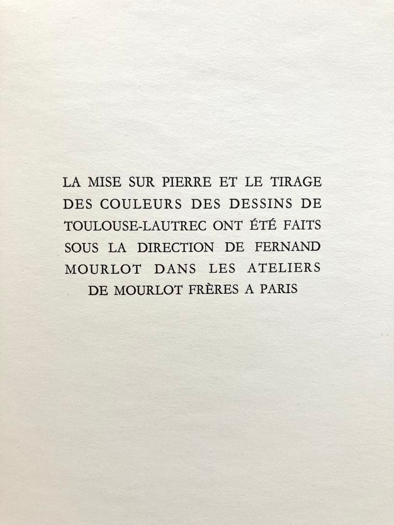 トゥールズ•ロートレック／リトグラフ作品集『サーカス』 700部限定