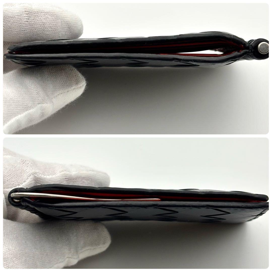 希少✨ボッテガヴェネタ　マネークリップ　マキシイントレチャート　バイカラー　黒