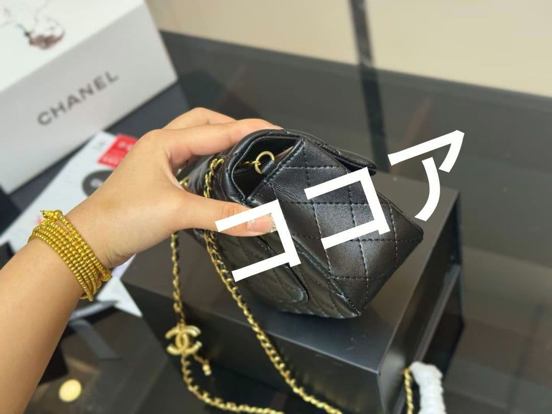 VIP限定 MAKE UP CHANEL ブラックレザー ショルダーバッグ