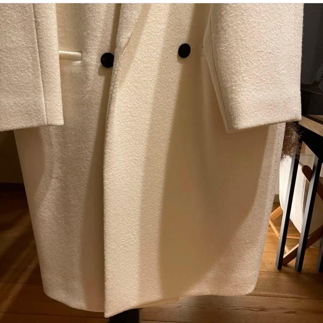 シ*！様 【未使用】ATON エイトン　ロングチェスターコート　ホワイト　レディ