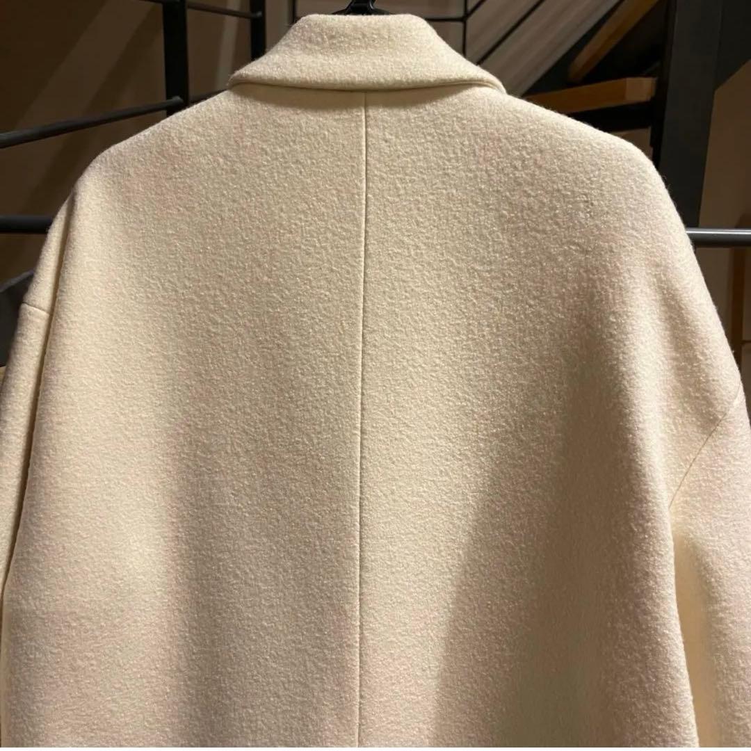 シ*！様 【未使用】ATON エイトン　ロングチェスターコート　ホワイト　レディ