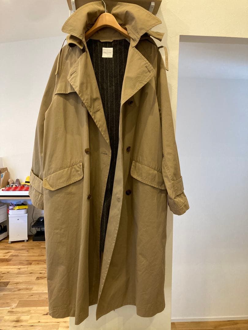トゥジュー toujours フード付きワイド オーバーサイズ トレンチ コート
