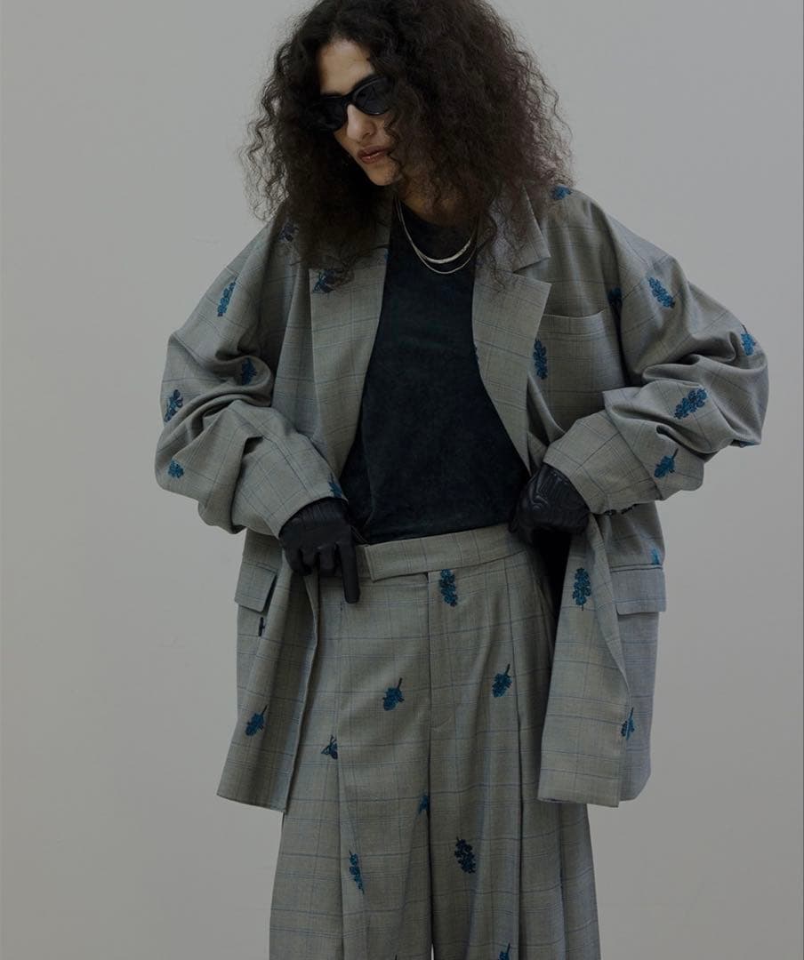 パンツ ameri vintage CHECK FLOWER PLEATS PANTS