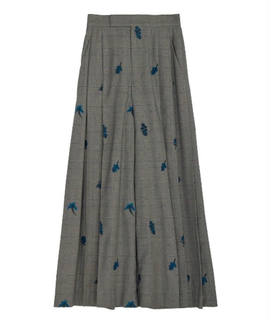 パンツ ameri vintage CHECK FLOWER PLEATS PANTS