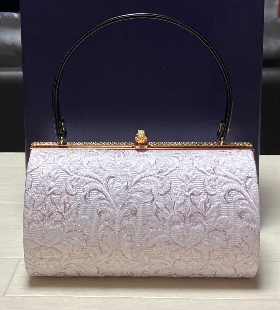 《美品》草履バッグセット　ふくれ織　ジャガード　ローブデコルテ調　成人式