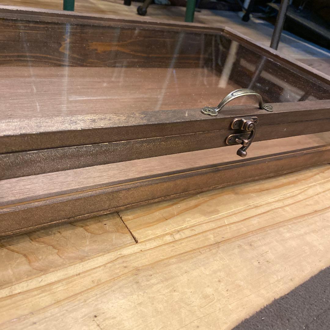 リーフ３　木製ガラスディスプレイケース