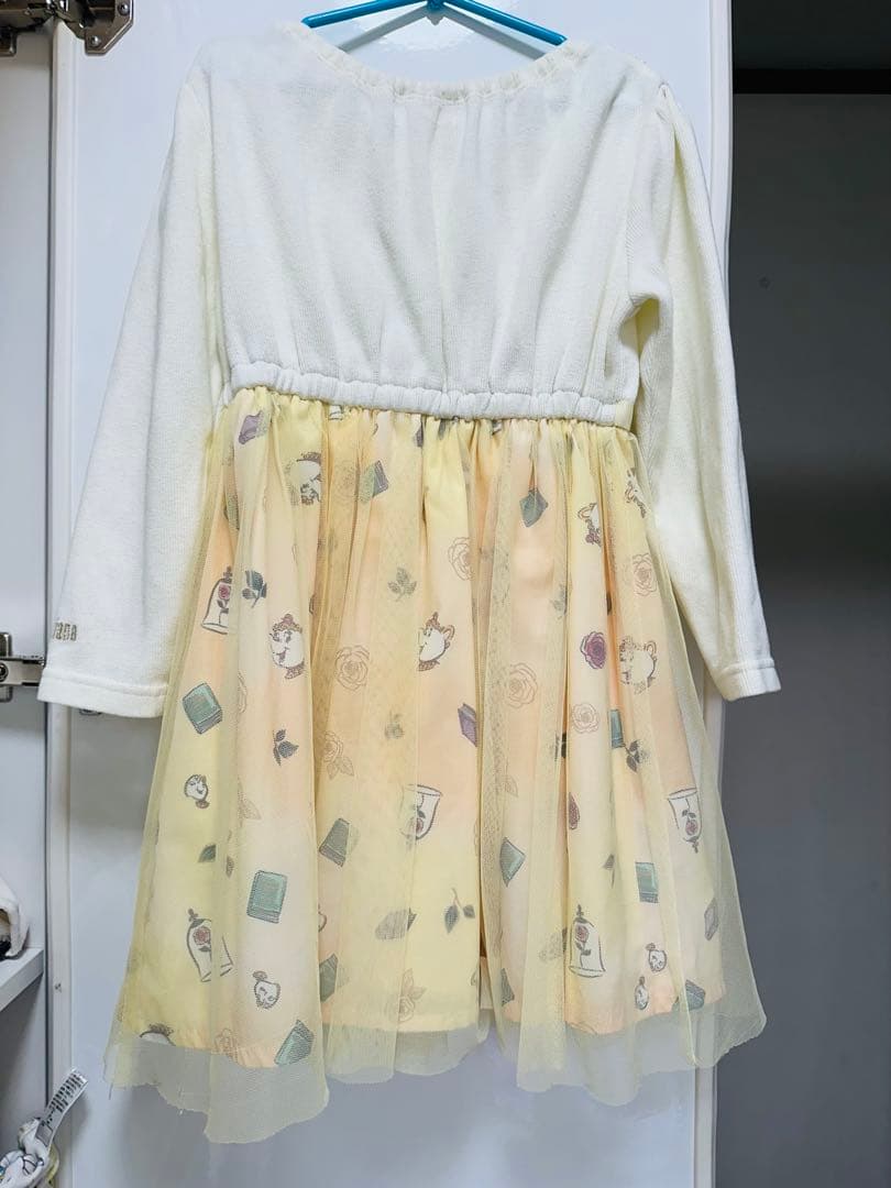 メゾピアノ長袖ワンピース 110 2枚　 保温レギンスチャコール1枚　週末セール