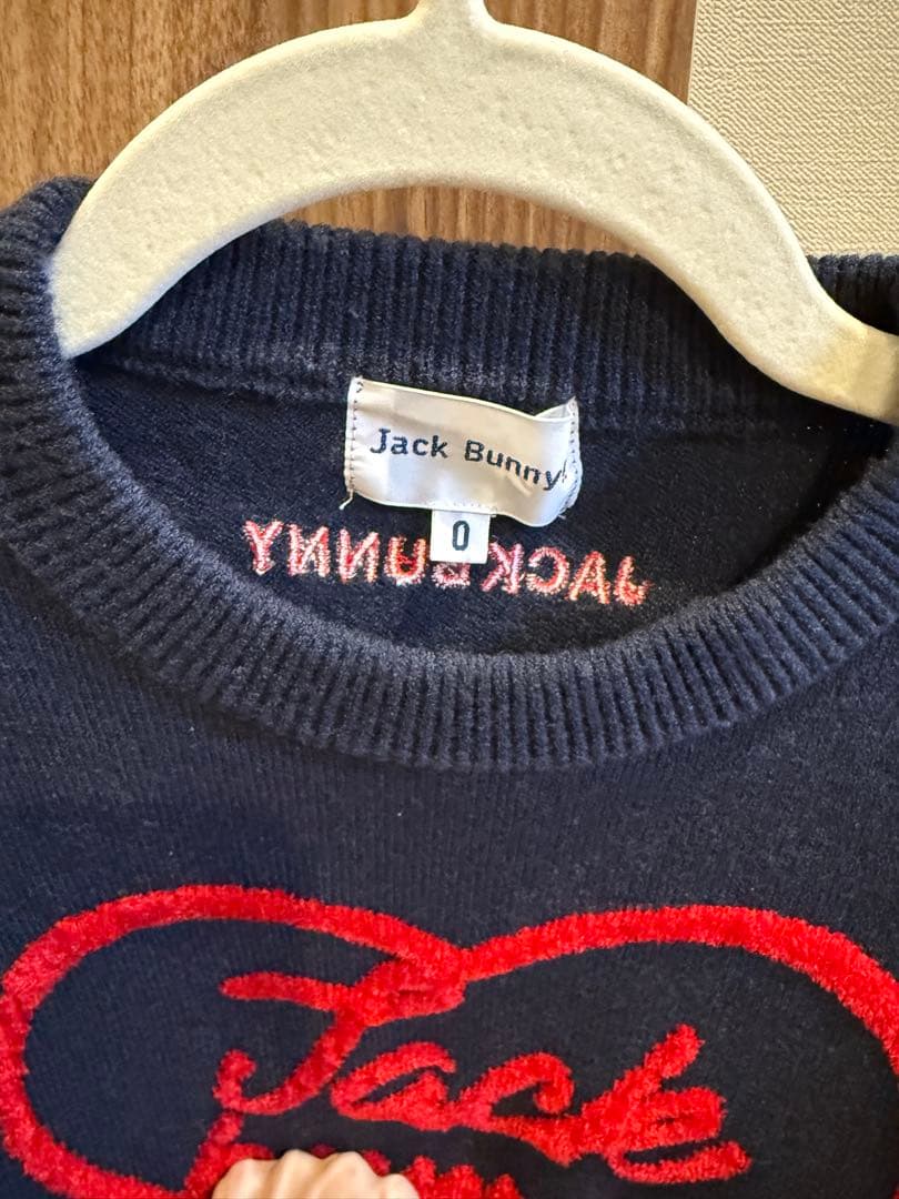 Jack Bunny ネイビー ハートセーター
