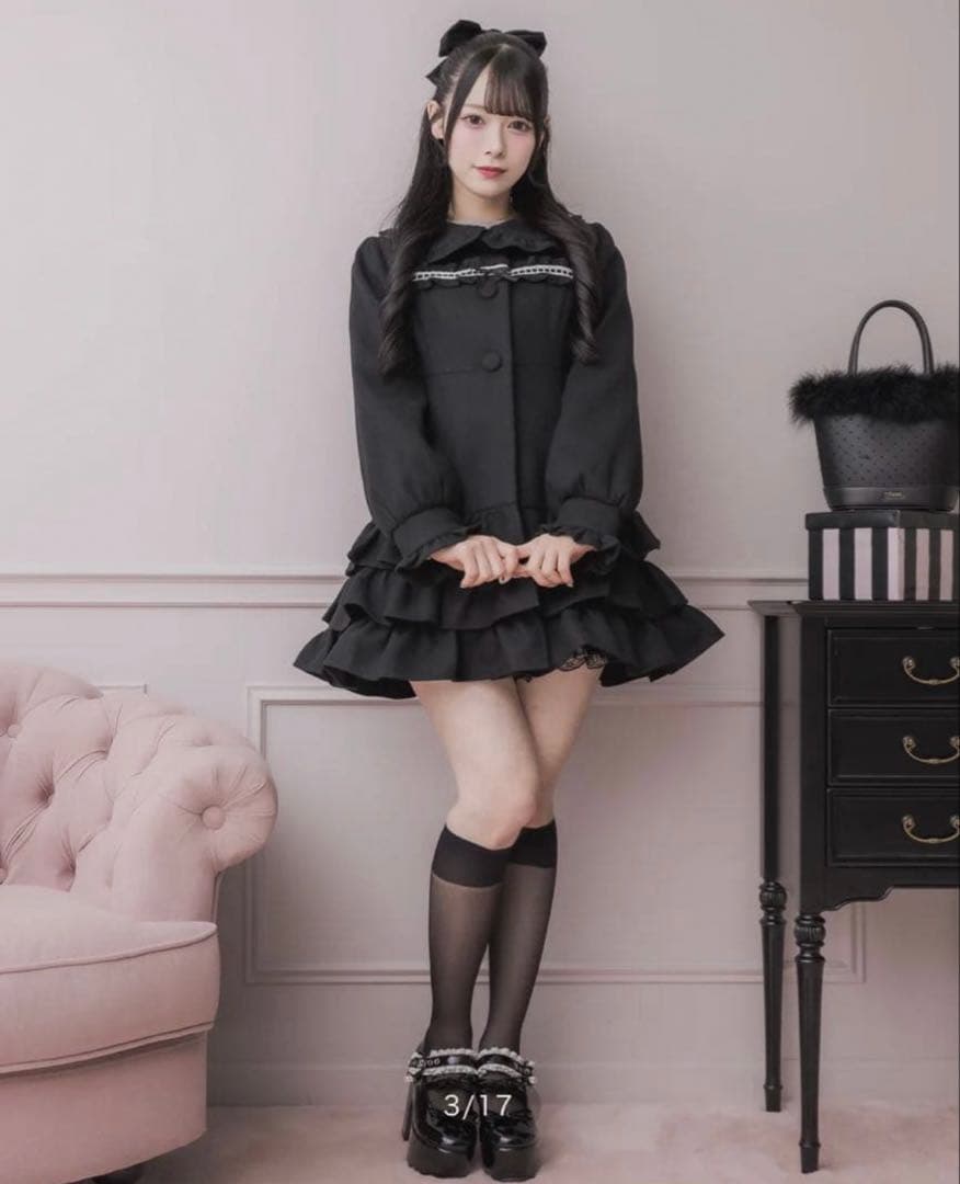 ♡ pium はしごレースティアードミニコート ♡