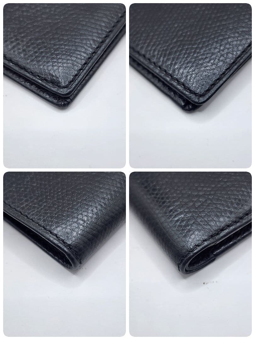 【美品】LOEWE ロエベ アナグラム 二つ折り財布 黒