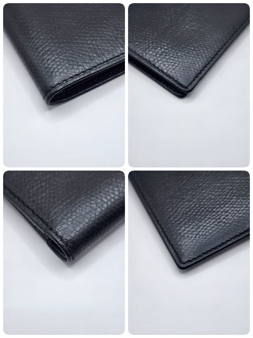 【美品】LOEWE ロエベ アナグラム 二つ折り財布 黒