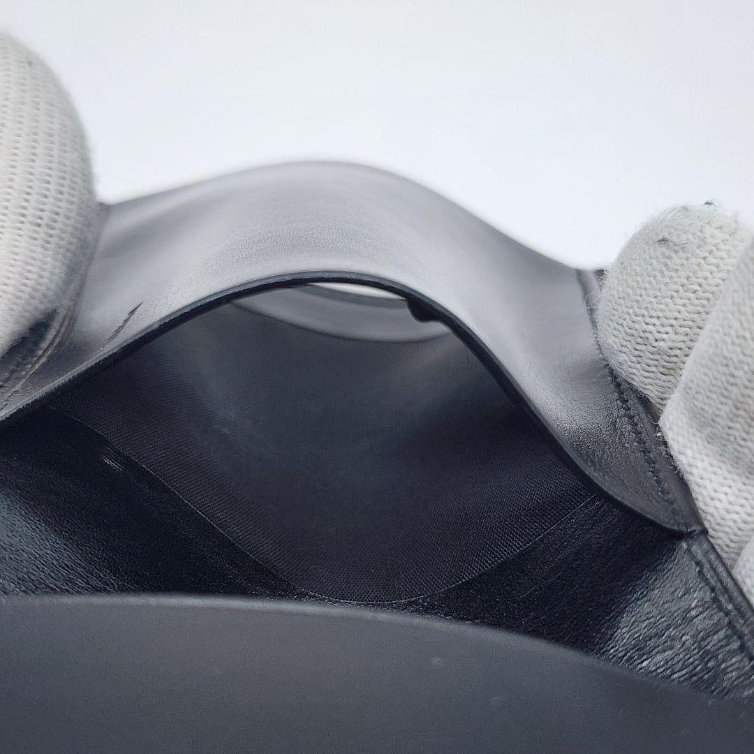 【美品】LOEWE ロエベ アナグラム 二つ折り財布 黒