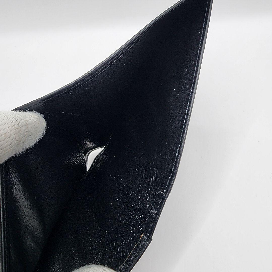 【美品】LOEWE ロエベ アナグラム 二つ折り財布 黒