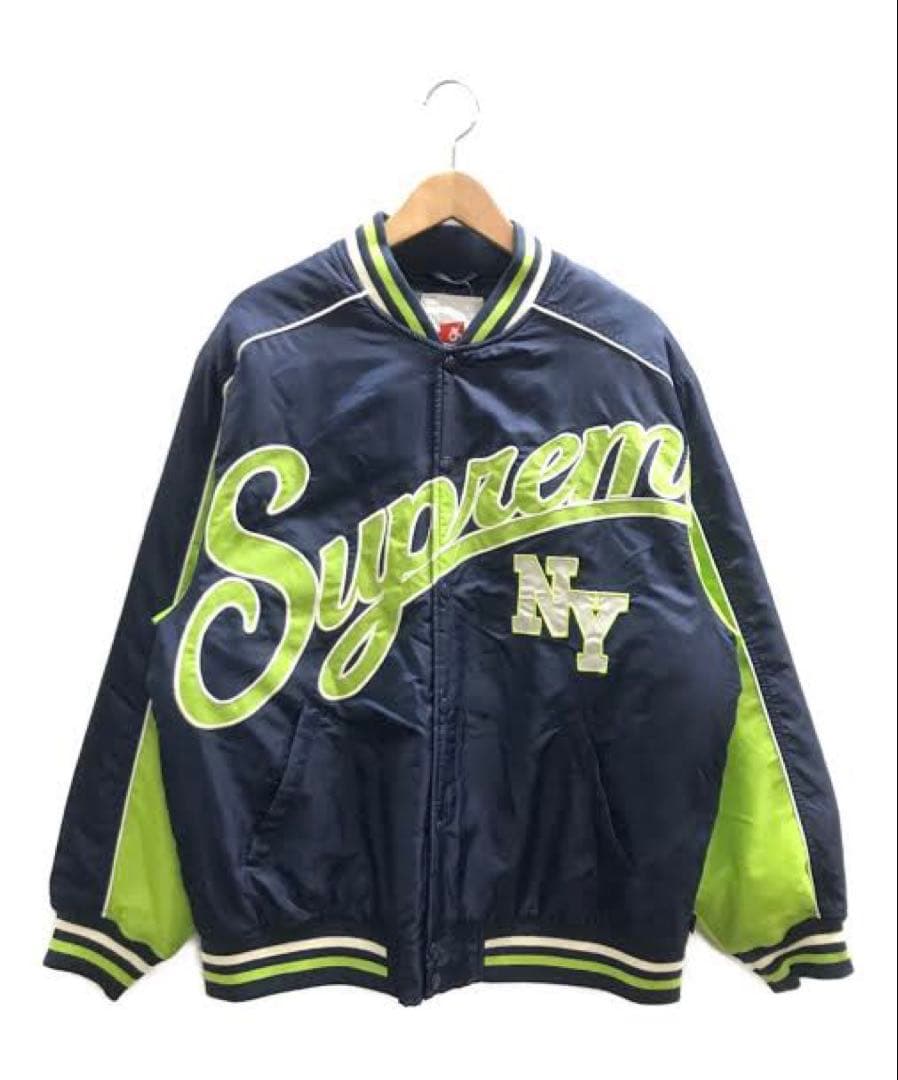 K*k様 激レア Supreme スタジャン ジャケット ブルゾン ネイビー グ