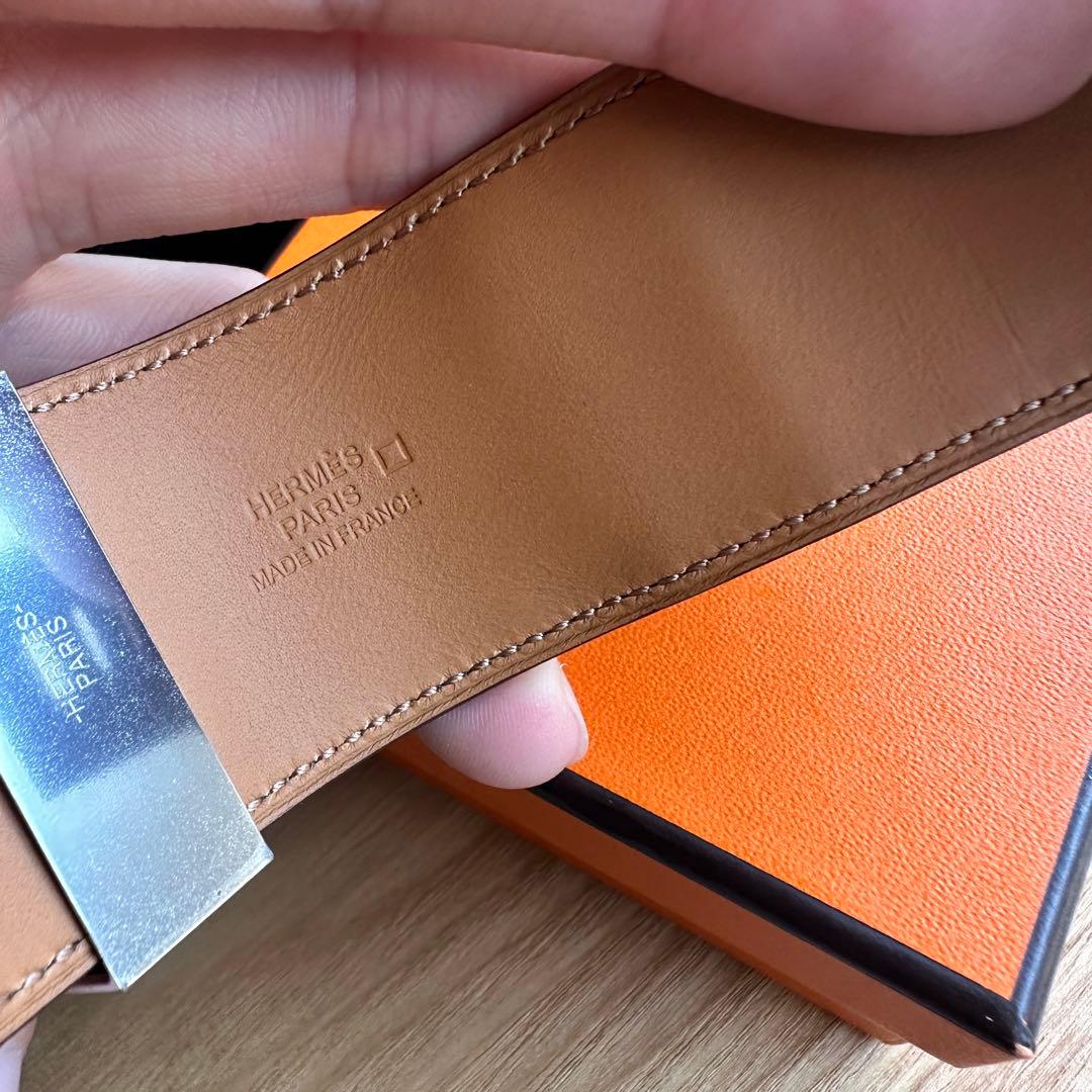 エルメス HERMES コリエドシアン 新品未使用 シルバー ブラウン T刻印