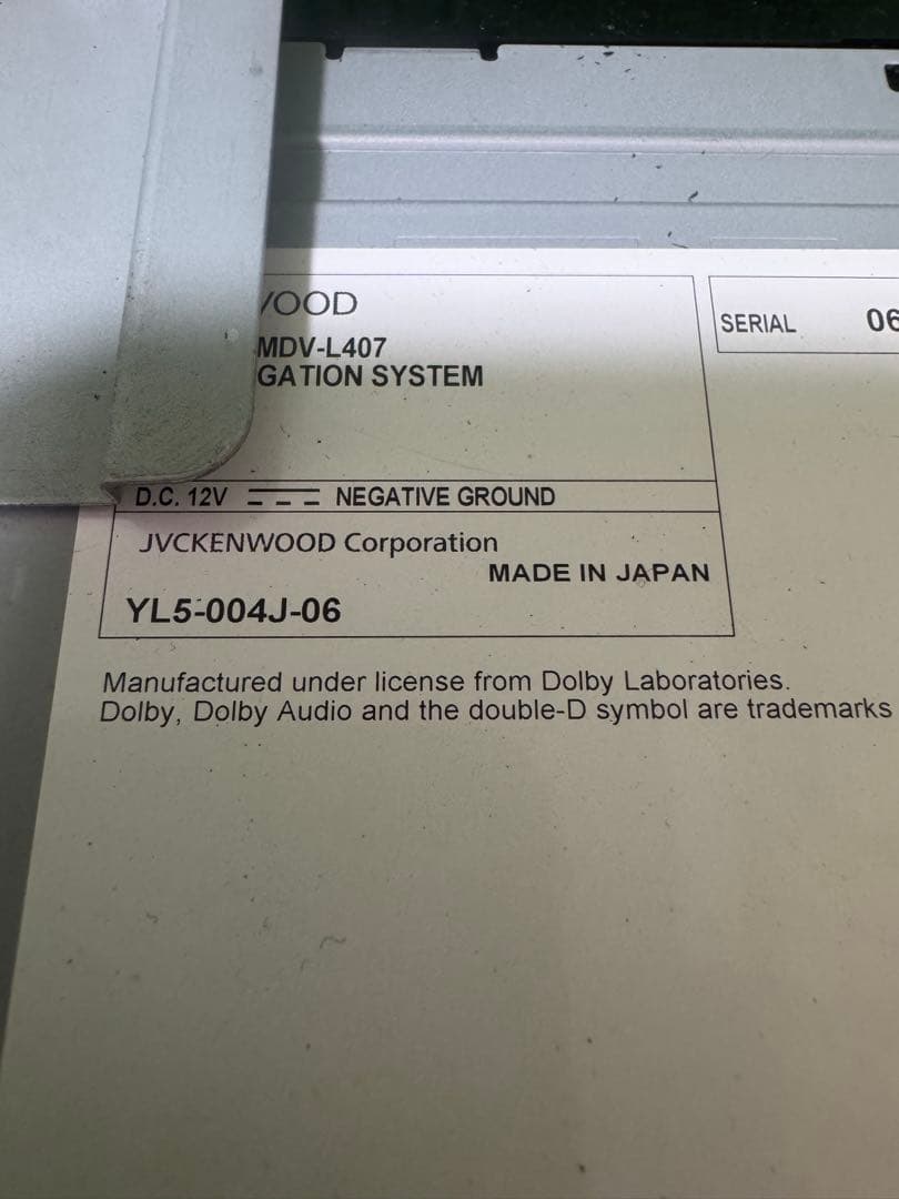 MDV-L407 DVD ワンセグ 2019年 ケンウッド ナビ