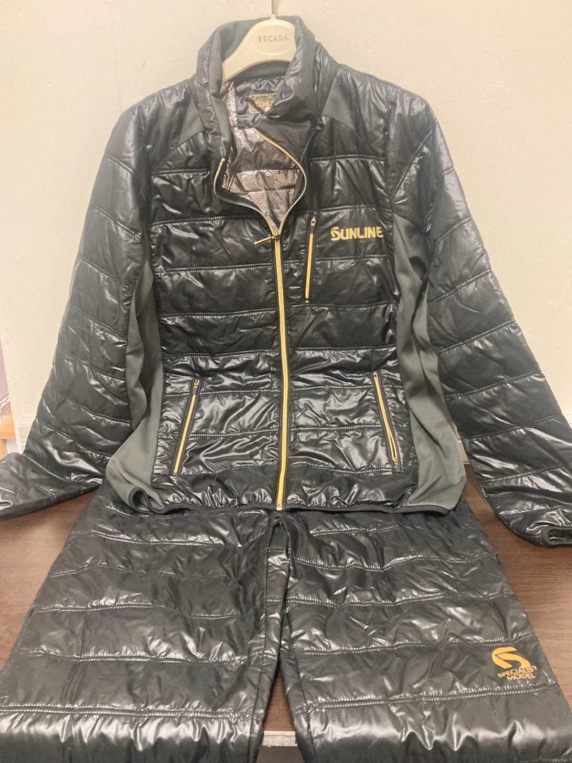 SUNLINE フィッシングスーツ(上下セット) 黒/グレー