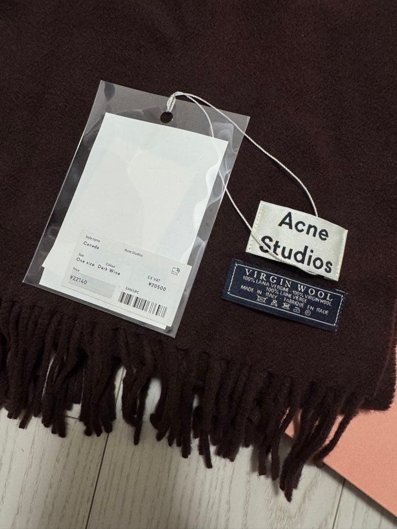 Acne Studios アクネ 旧タグ 大判 マフラー ストール ボルドー