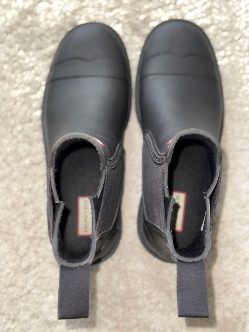 【美品正規品】HUNTER 黒　チェルシーブーツ UK7 26cm US8