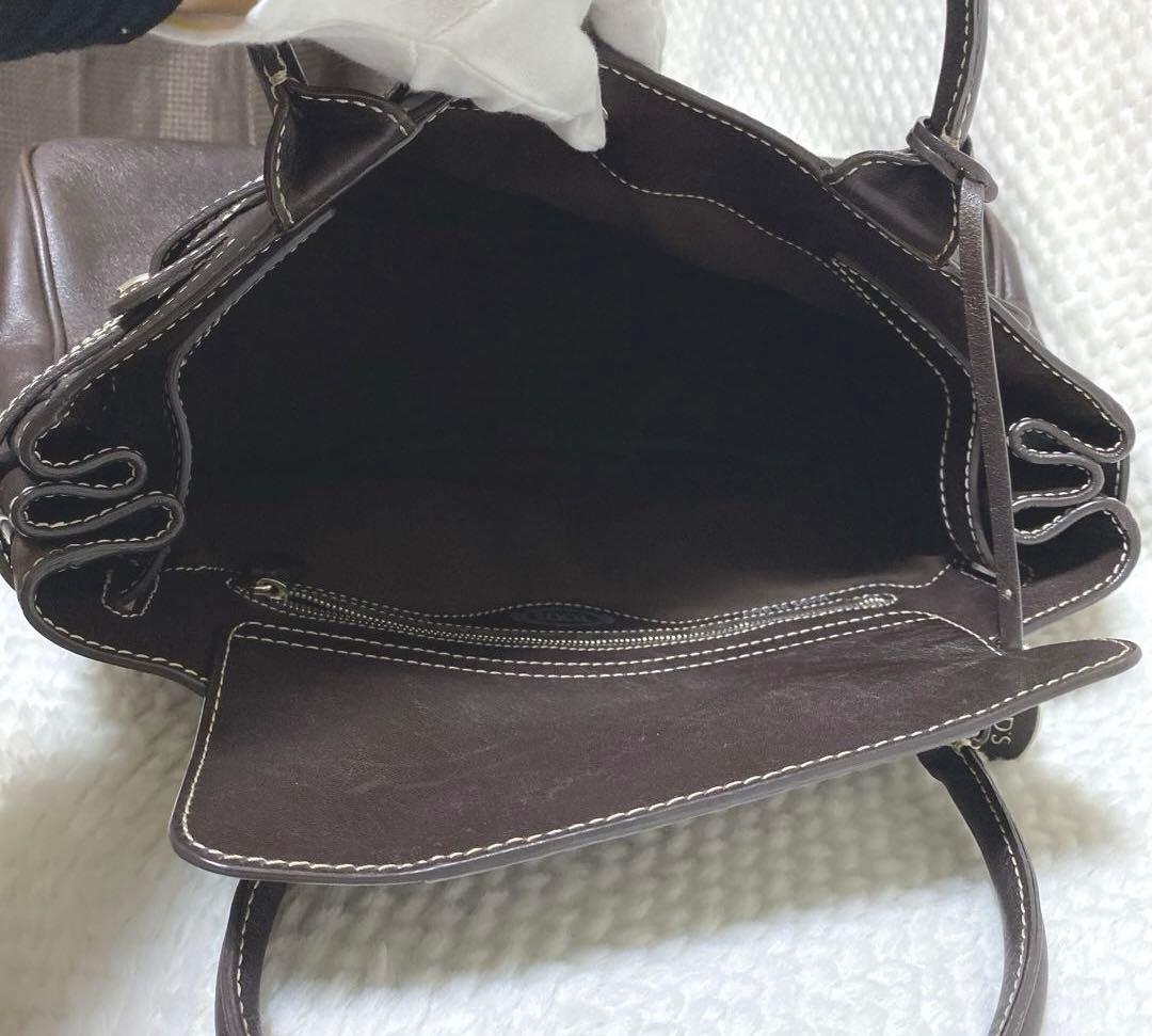 【美品】TOD'S トッズ Wベルト トートバッグ 肩掛け可能 ビジネス