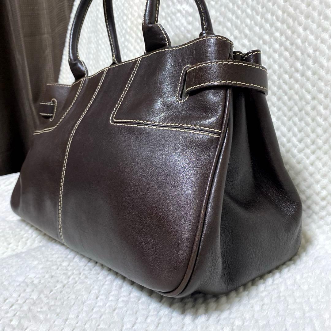 【美品】TOD'S トッズ Wベルト トートバッグ 肩掛け可能 ビジネス