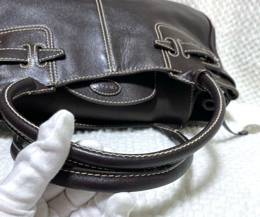【美品】TOD'S トッズ Wベルト トートバッグ 肩掛け可能 ビジネス