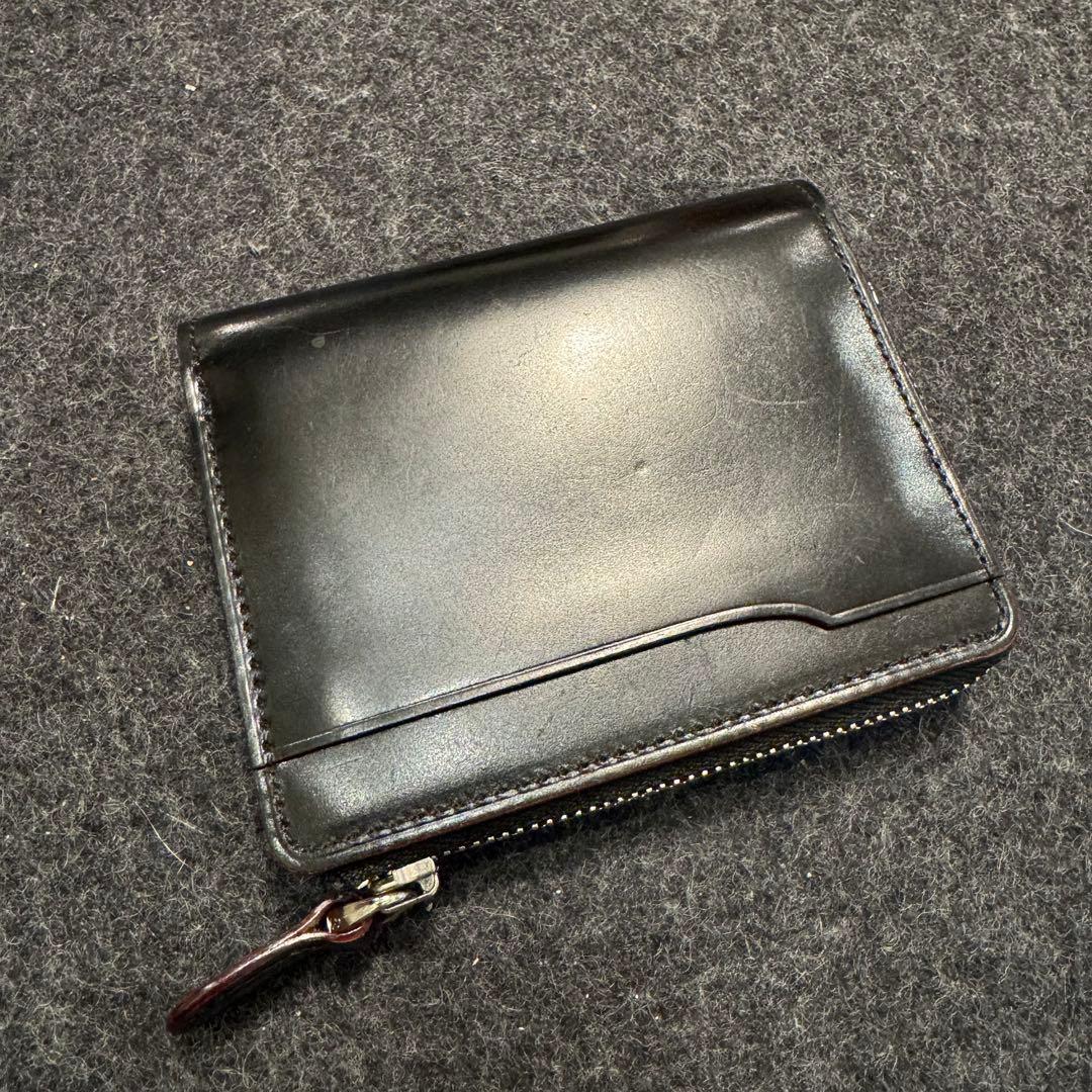 GANZO CORDOVAN R.C. Lファスナー二つ折り財布