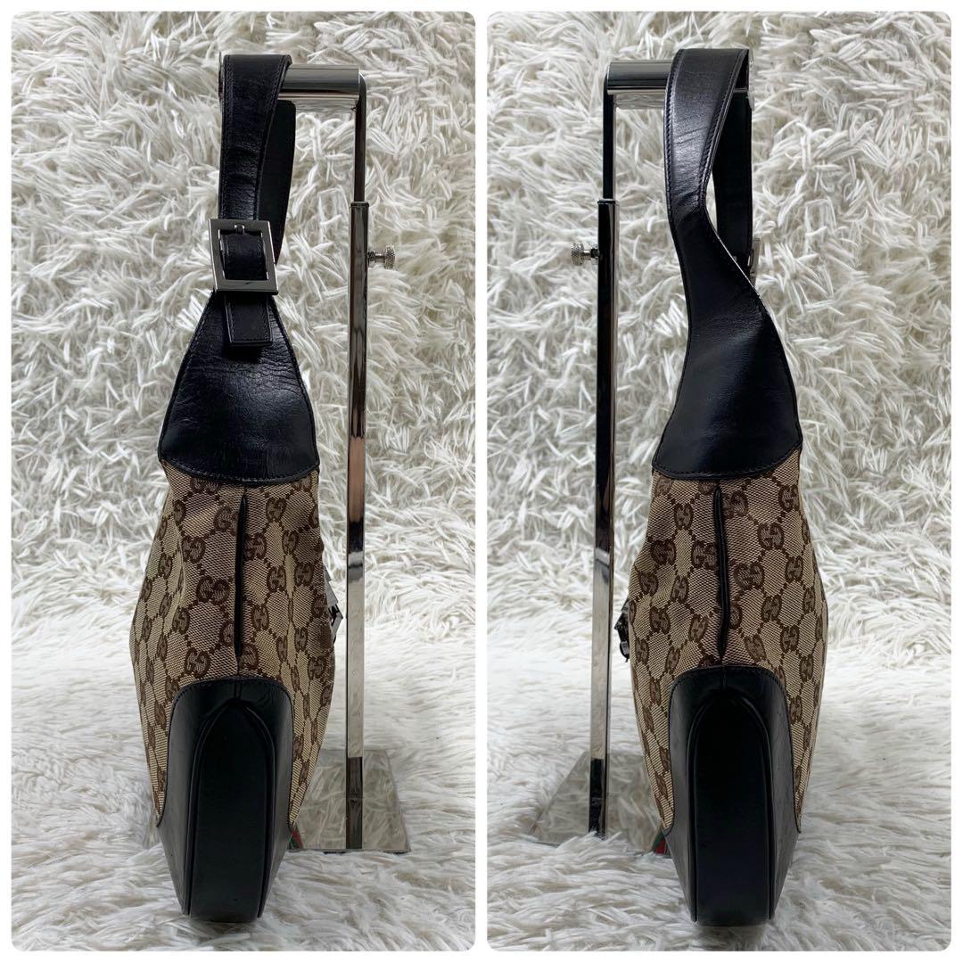 【✨美品✨】グッチ ワンショルダーバッグ ジャッキー GGキャンバス ブラウン