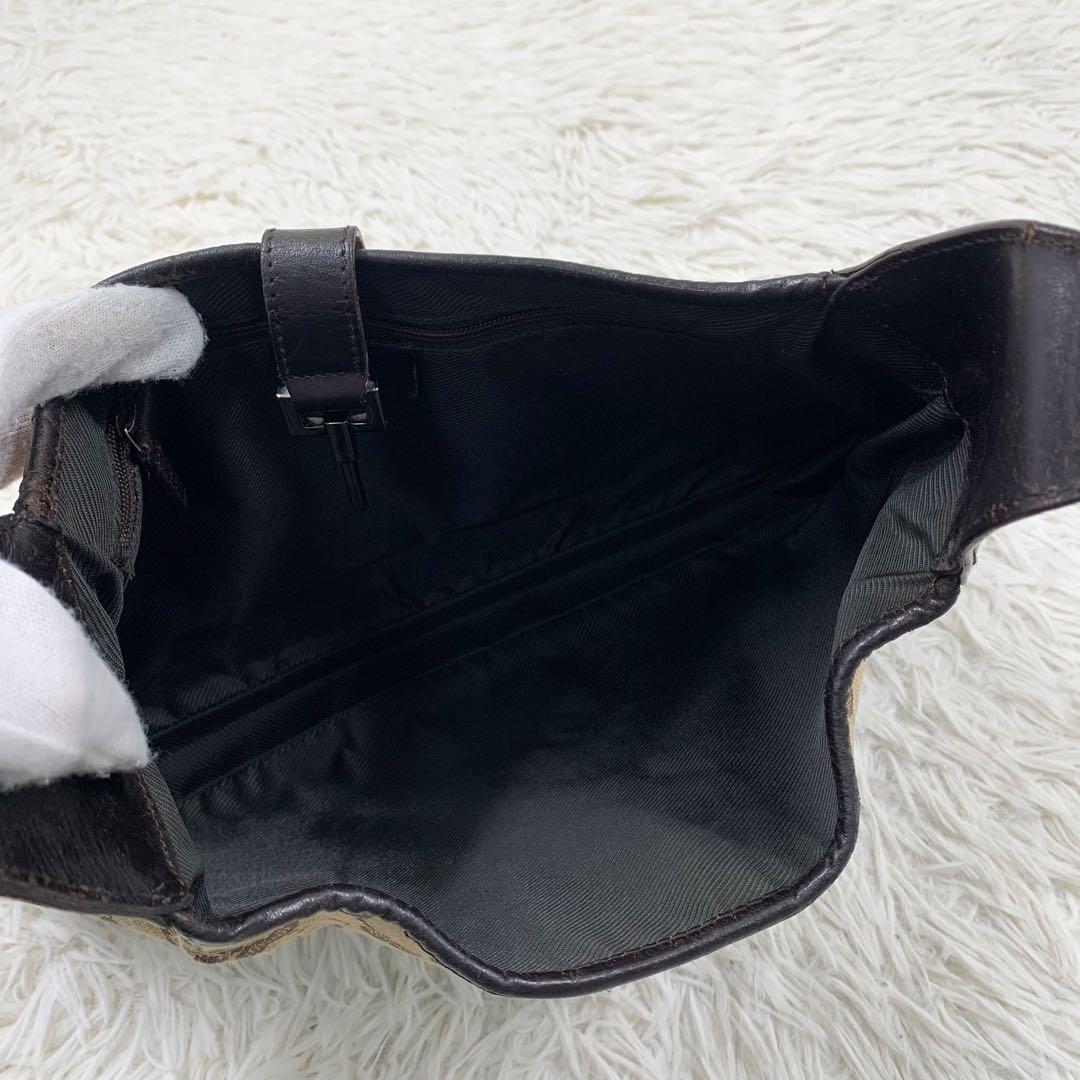 【✨美品✨】グッチ ワンショルダーバッグ ジャッキー GGキャンバス ブラウン