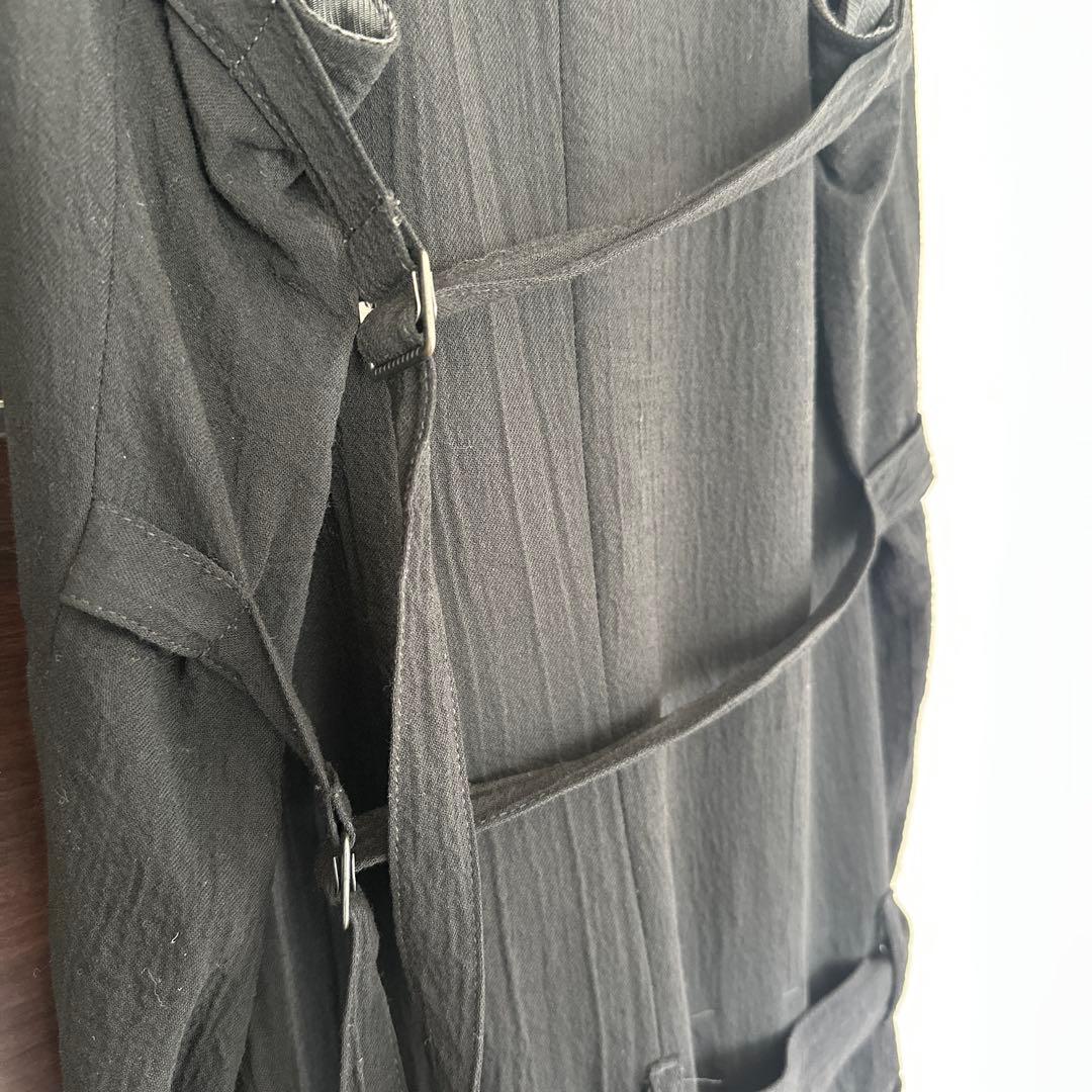 ANN DEMEULEMEESTER ブラックサロペット 34