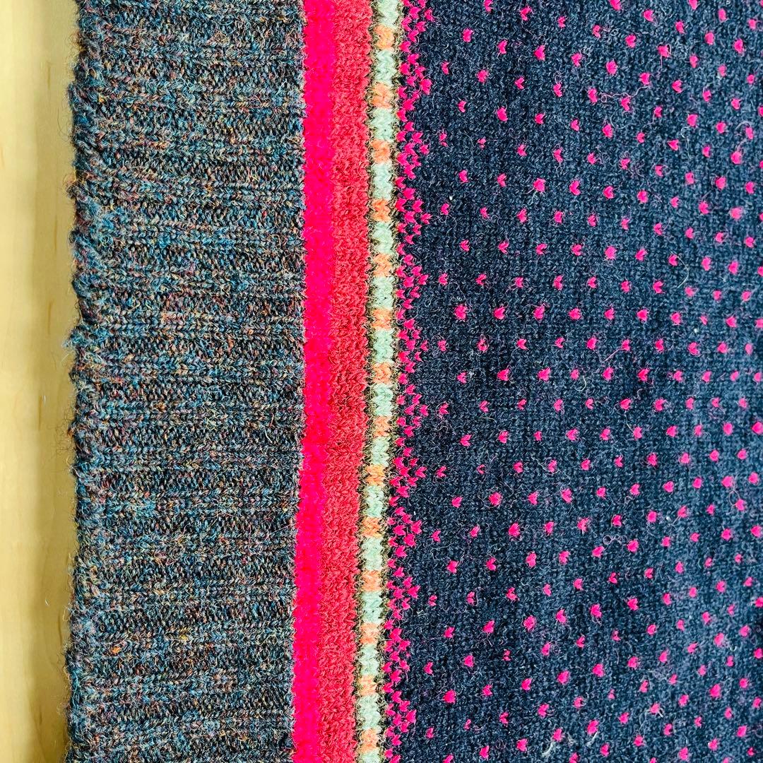 【SCAPA】×【Jamieson's】フェアアイル柄 ニットベスト Lサイズ