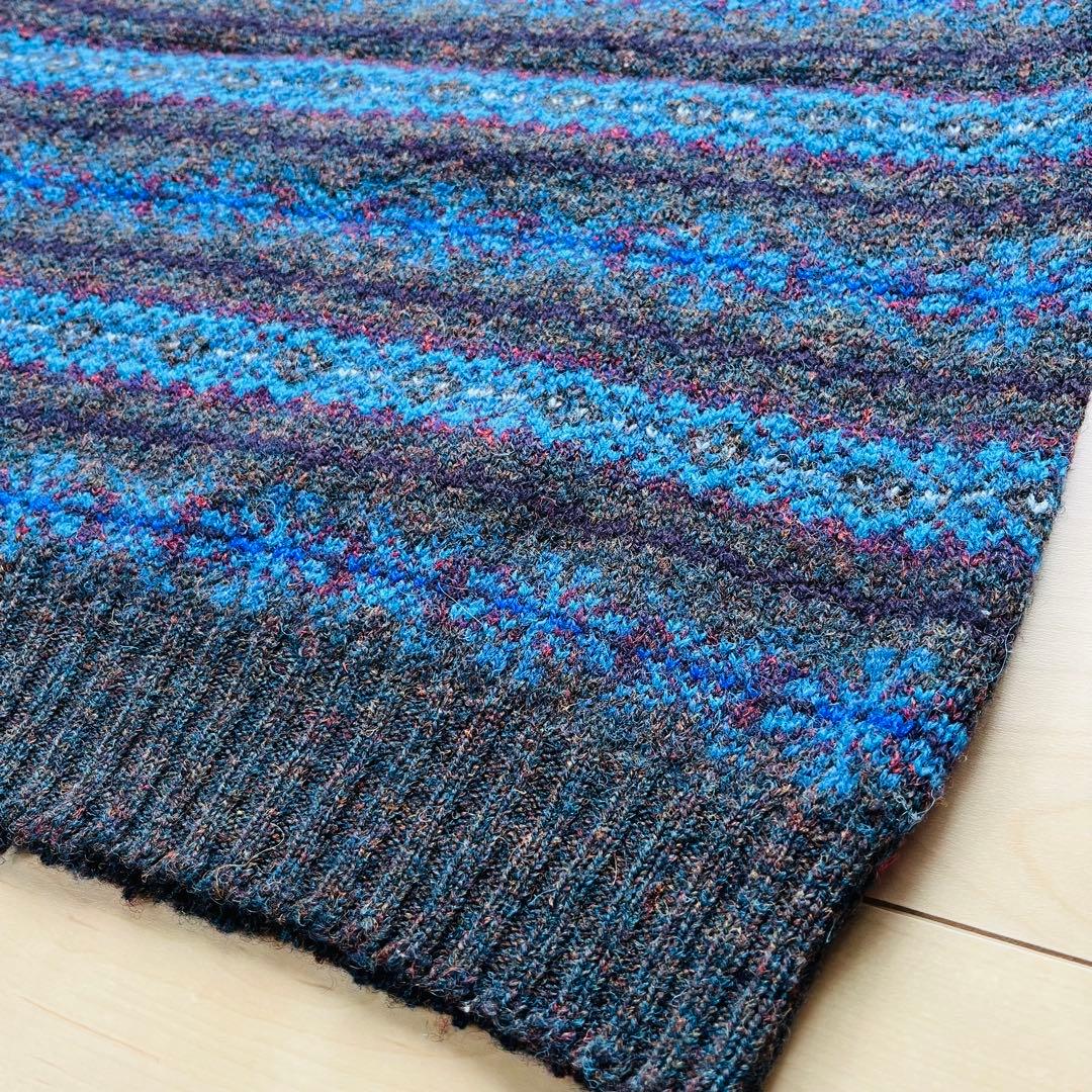 【SCAPA】×【Jamieson's】フェアアイル柄 ニットベスト Lサイズ