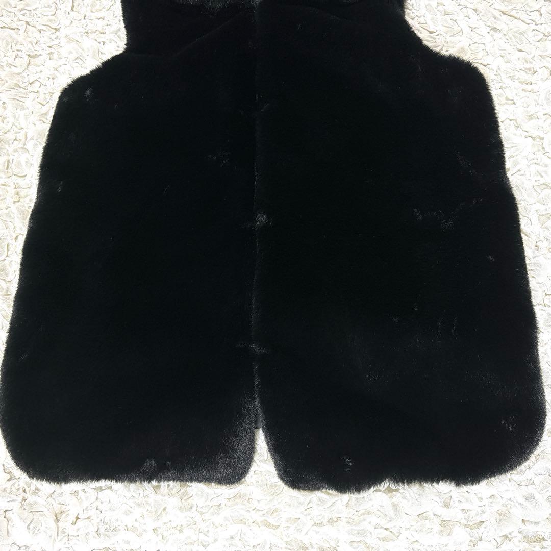 【新品】 EPOCA エポカ フード フェイクファー ベスト 光沢 モコモコ