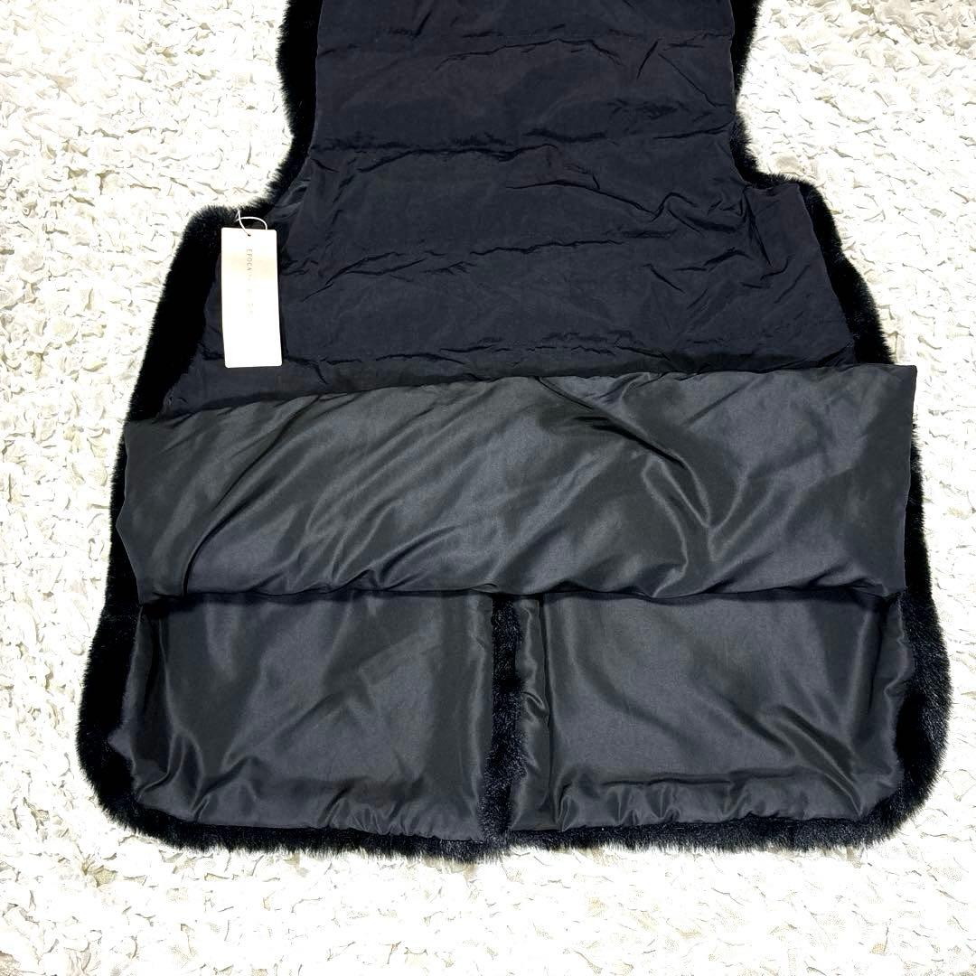 【新品】 EPOCA エポカ フード フェイクファー ベスト 光沢 モコモコ