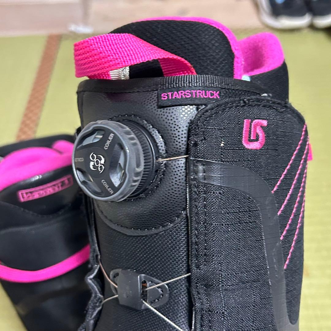 burton◼️バートン ◼️boa◼️ボア◼️足元可愛い◼️着脱簡単◼️23cm◼️ピンク