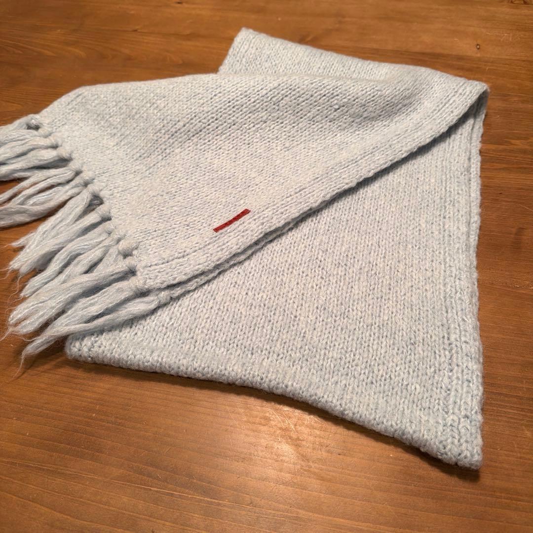 PRADA カシミヤ入りマフラー　水色