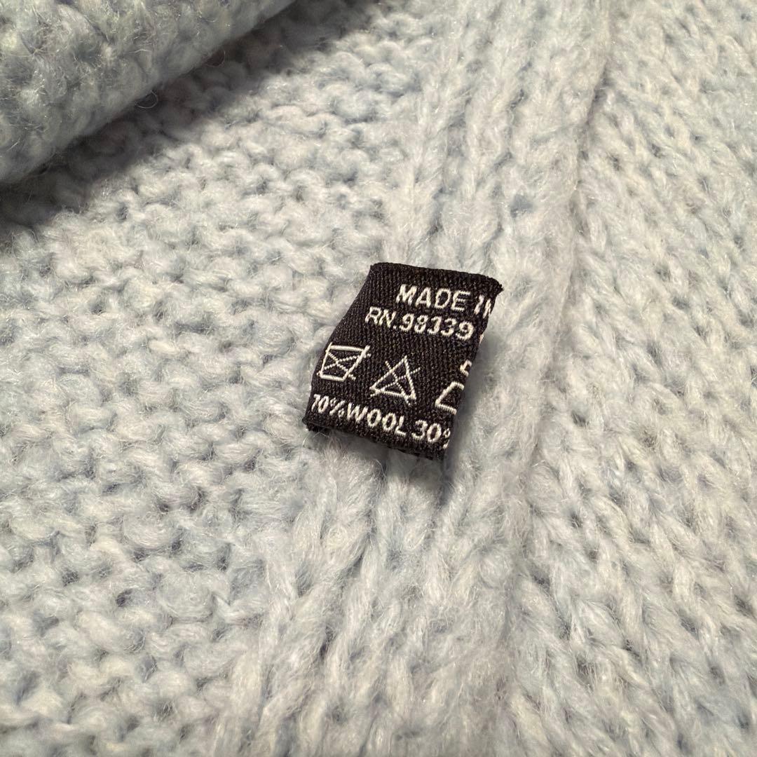 PRADA カシミヤ入りマフラー　水色