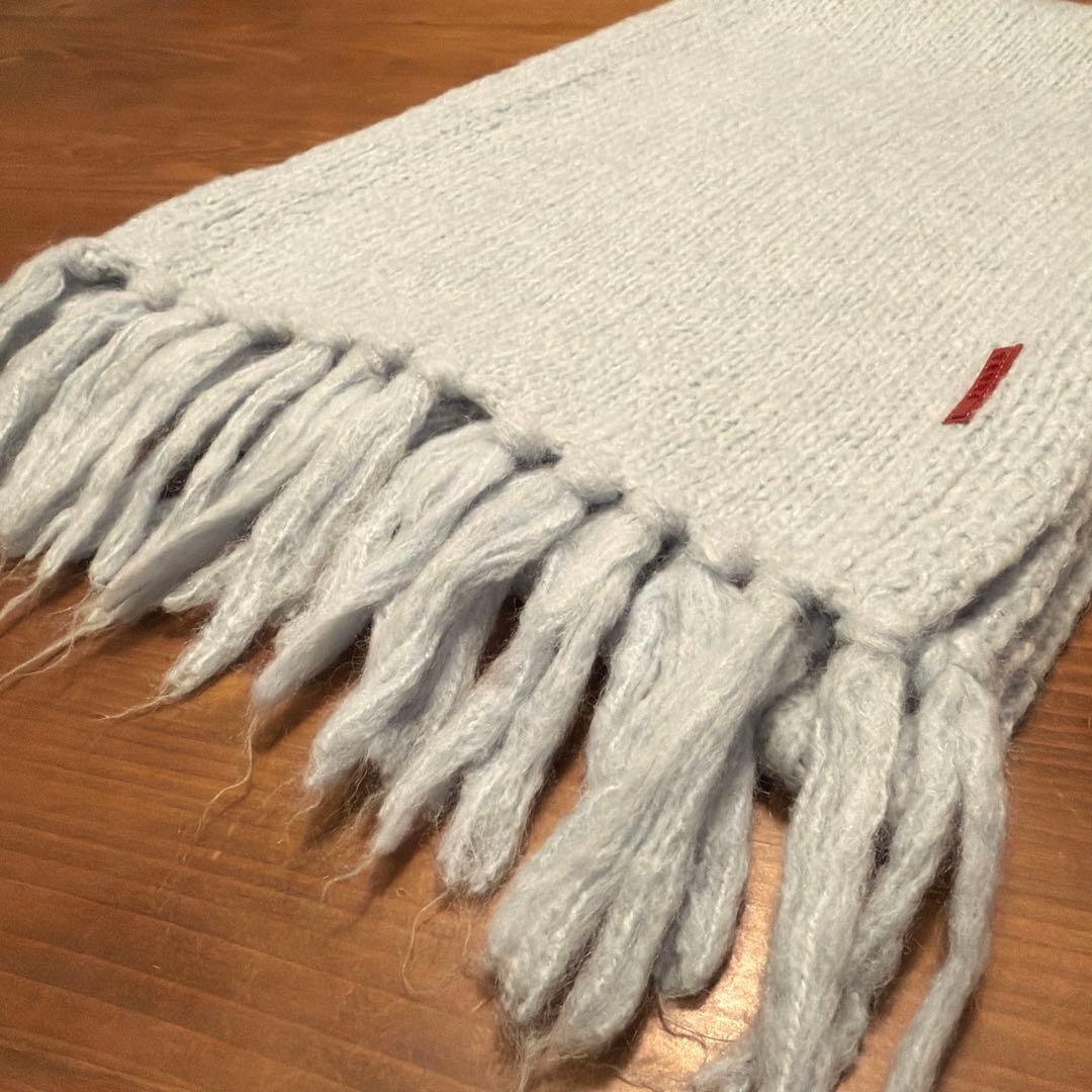 PRADA カシミヤ入りマフラー　水色