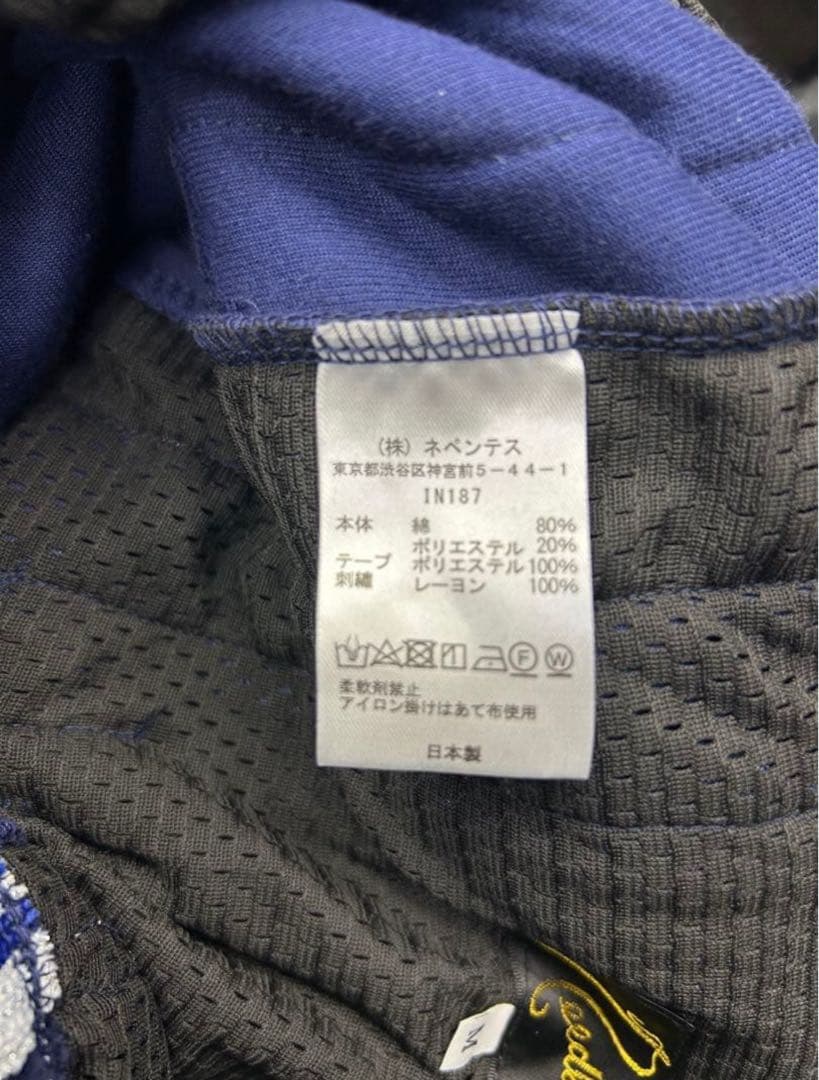 新品 needles ベロアセットアップ M ネイビー