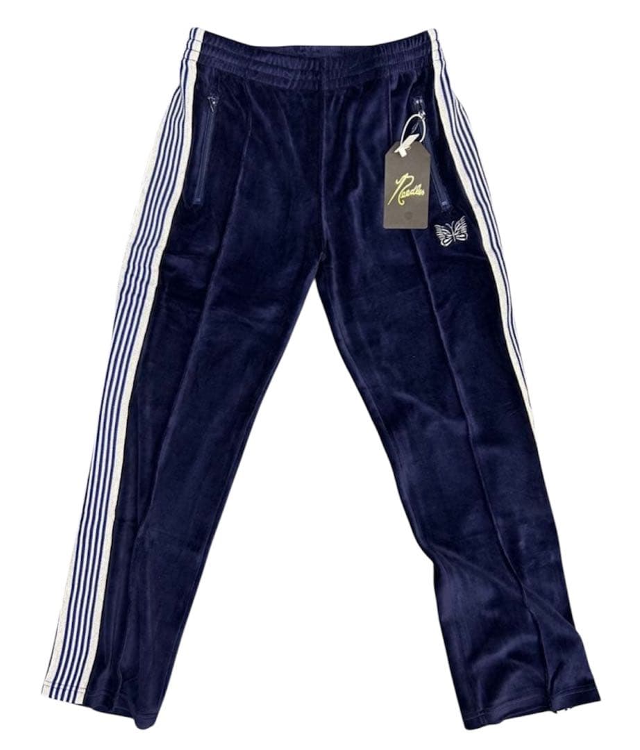 新品 needles ベロアセットアップ M ネイビー