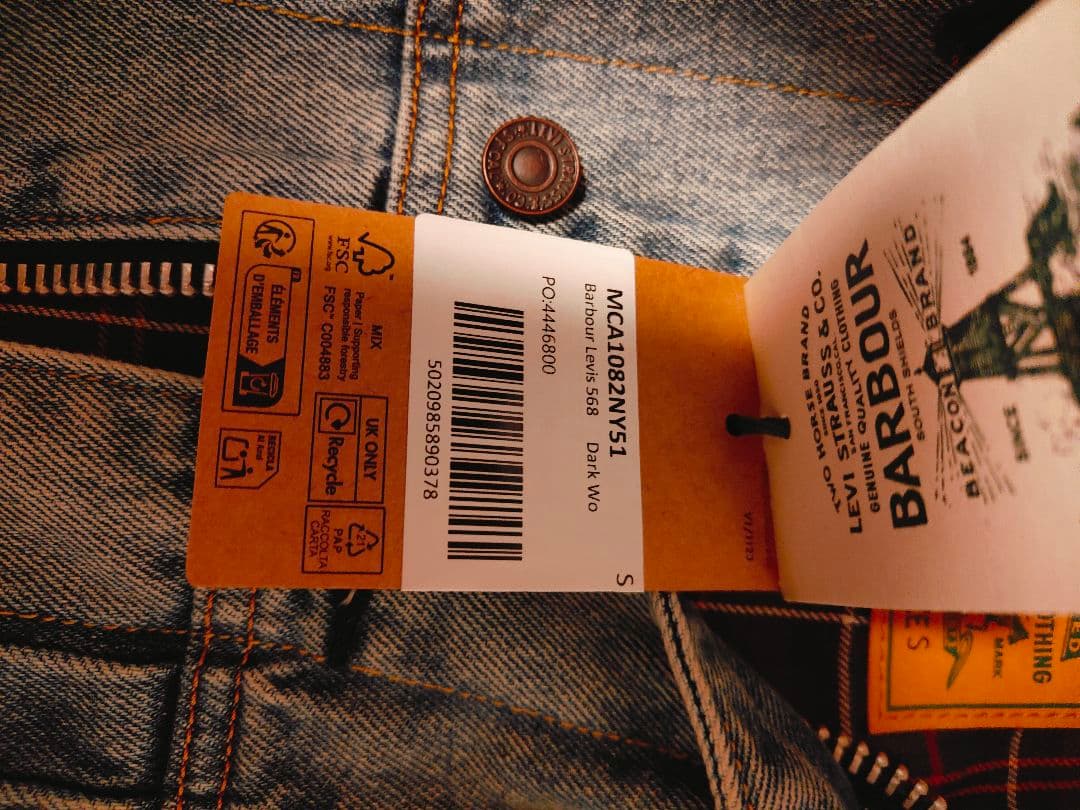 Levi's × Barbour type ii denim jacket S