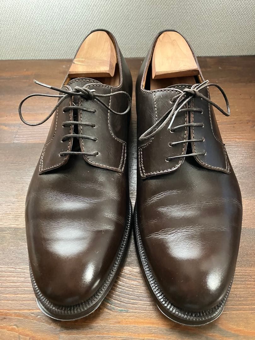 Enzo Bonafè エンツォボナフェプレーントゥ ダークブラウン7