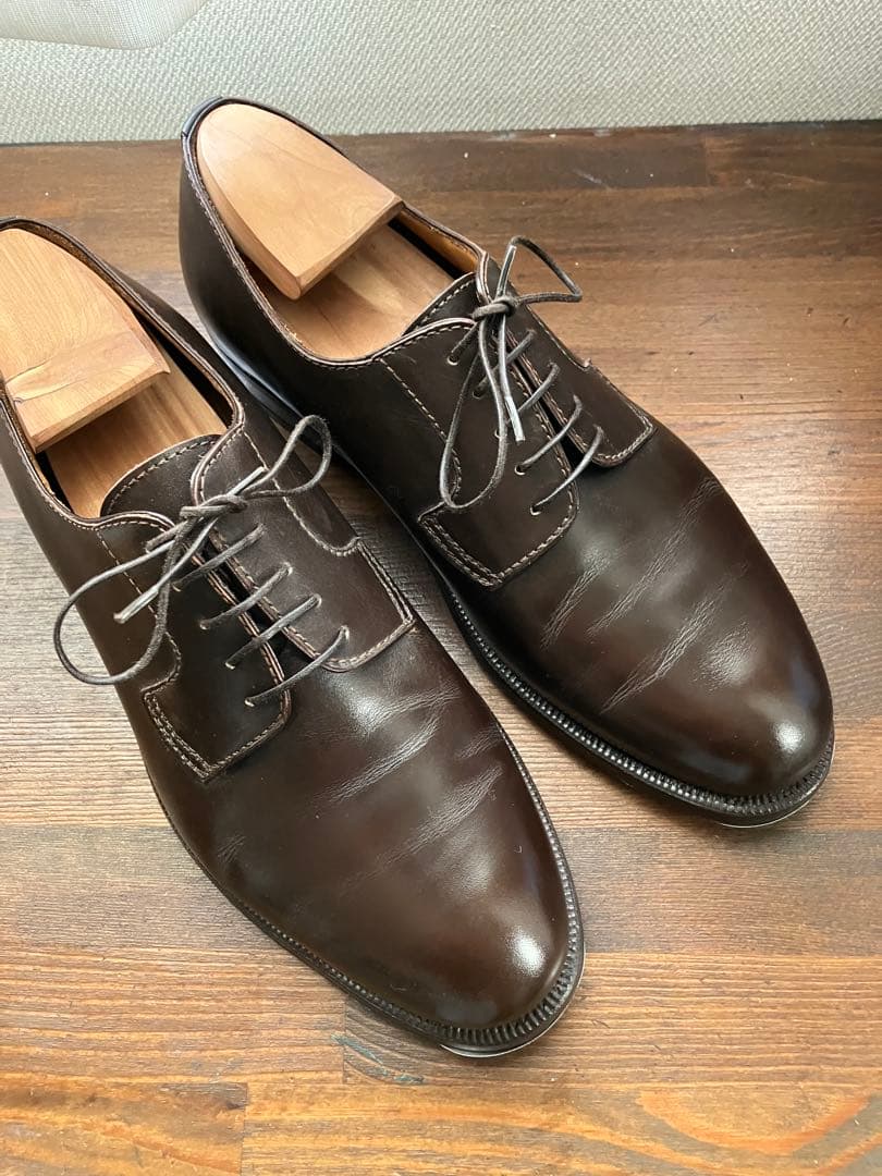 Enzo Bonafè エンツォボナフェプレーントゥ ダークブラウン7