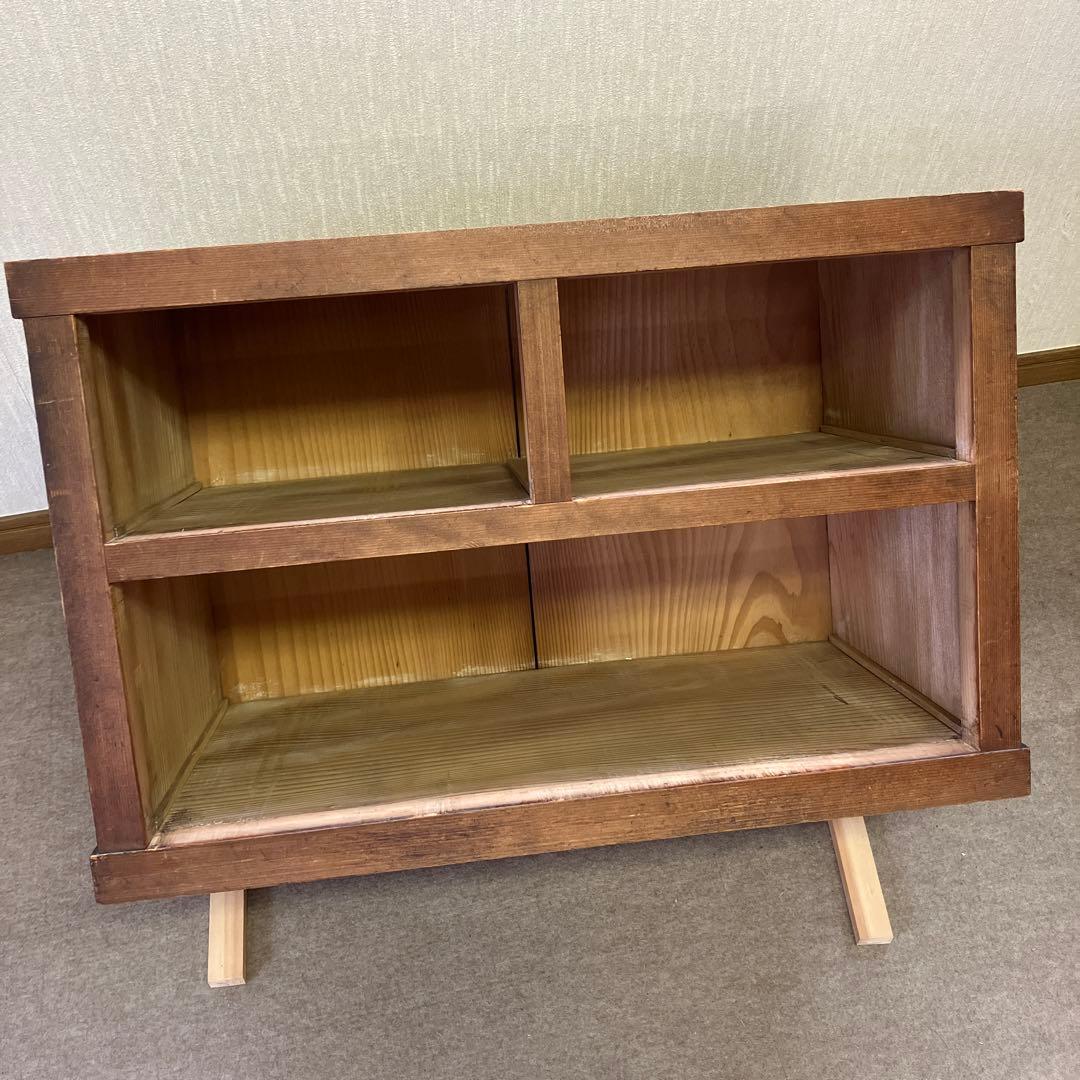 銅の取手金具のレトロなニ段引き出し（ローチェスト）