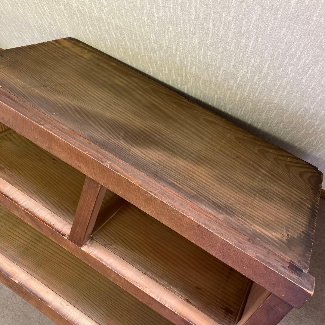 銅の取手金具のレトロなニ段引き出し（ローチェスト）