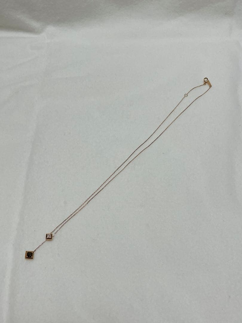 ヴァンドーム青山 K18 ダイヤモンド・スモーキークオーツスライドネックレス