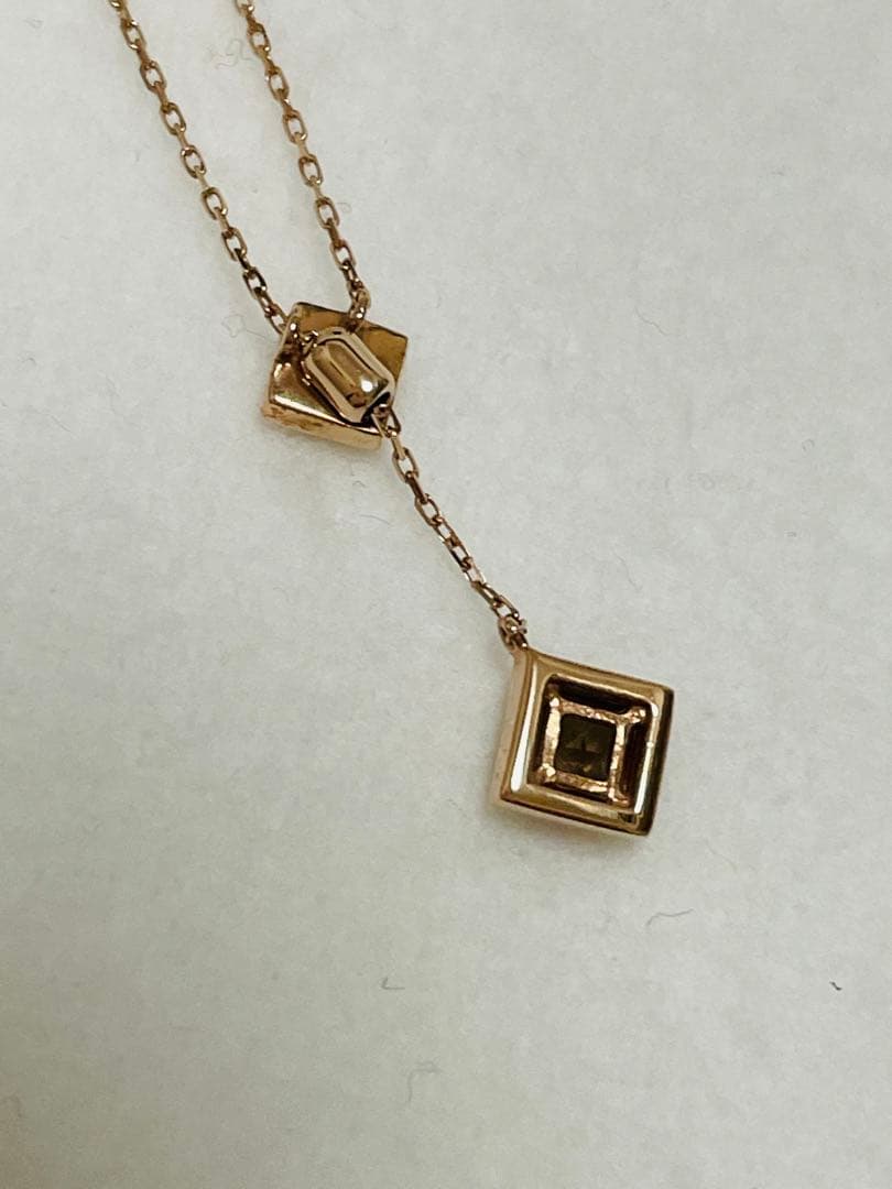 ヴァンドーム青山 K18 ダイヤモンド・スモーキークオーツスライドネックレス