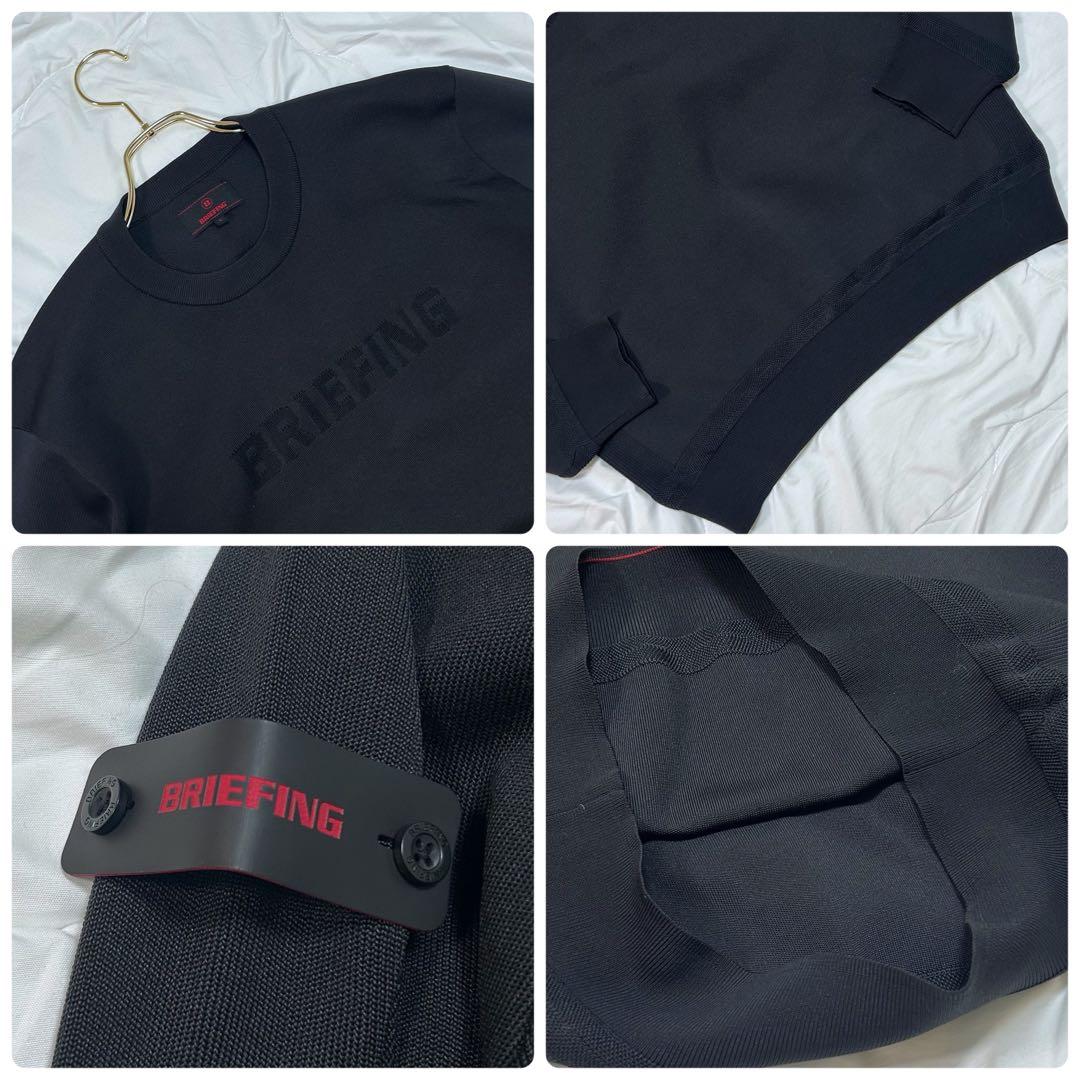 BRIEFING ブリーフィング クルーネックニット ブラック Lサイズ