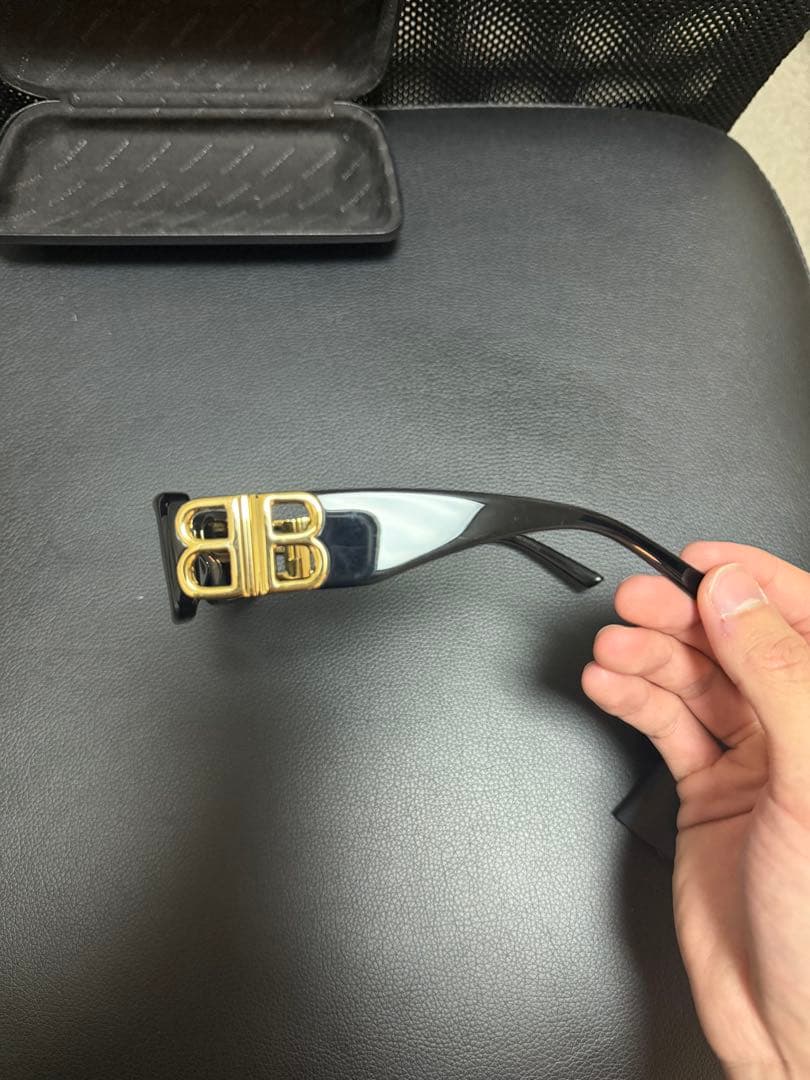 BALENCIAGA Dynasty Rectangle サングラス ブラック